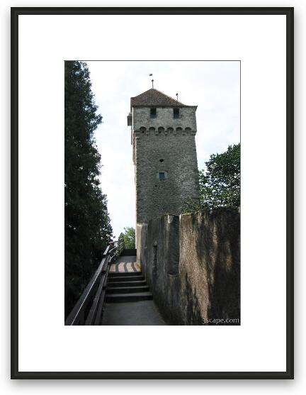 City wall and tower Framed Fine Art Print