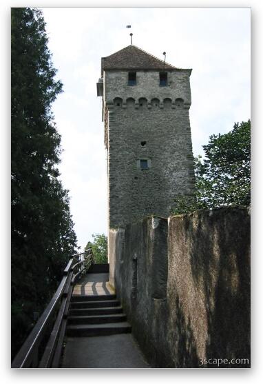 City wall and tower Fine Art Metal Print