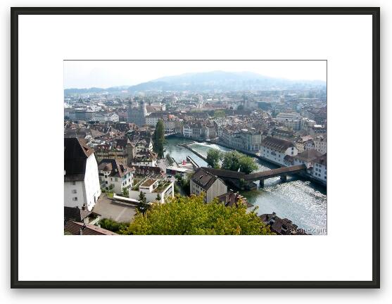 Luzern from above Framed Fine Art Print