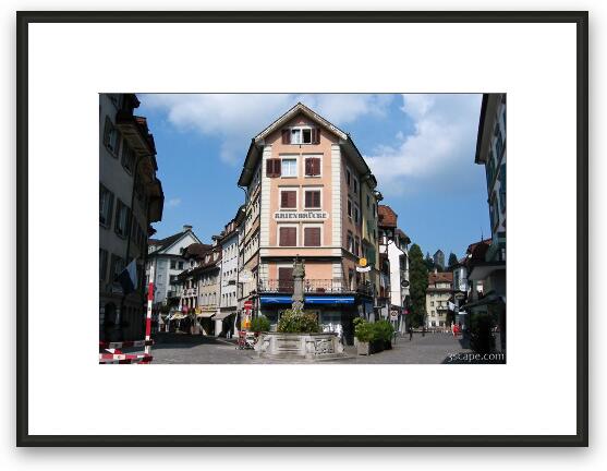 Luzern's side streets Framed Fine Art Print