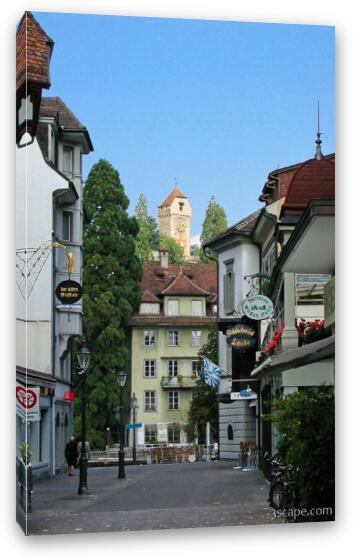 Luzern's side streets Fine Art Canvas Print