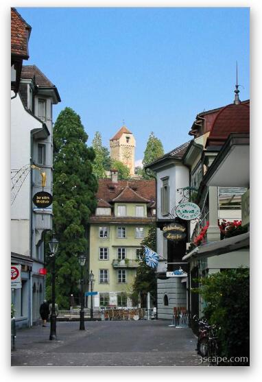 Luzern's side streets Fine Art Metal Print