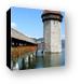 Water Tower and Chapel Bridge on Reuss River Canvas Print