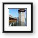 Water Tower and Chapel Bridge on Reuss River Framed Print