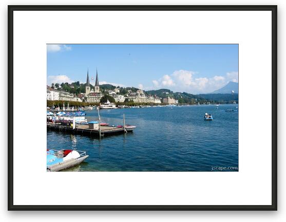 Luzern, Reuss River Framed Fine Art Print