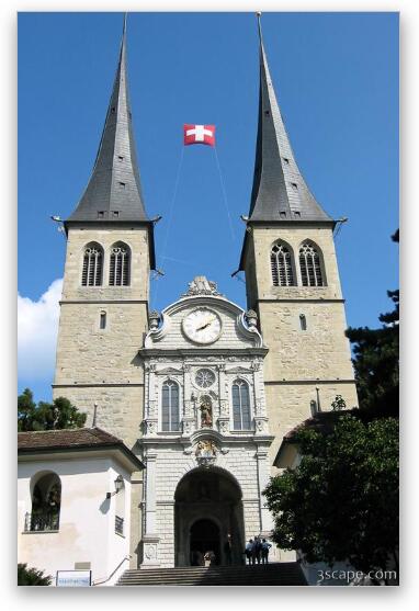 Luzern's main Cathedral Fine Art Metal Print