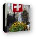 Swiss flag in Cathedral Canvas Print