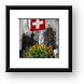 Swiss flag in Cathedral Framed Print