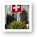 Swiss flag in Cathedral Art Print