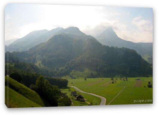 The Swiss Alps (train ride from Luzern to Interlaken) Fine Art Canvas Print