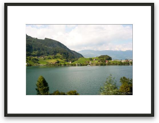 The Swiss Alps (train ride from Luzern to Interlaken) Framed Fine Art Print