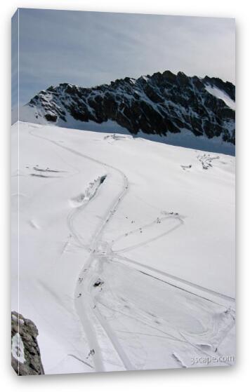 Glacier between Monch and Jungfrau Fine Art Canvas Print