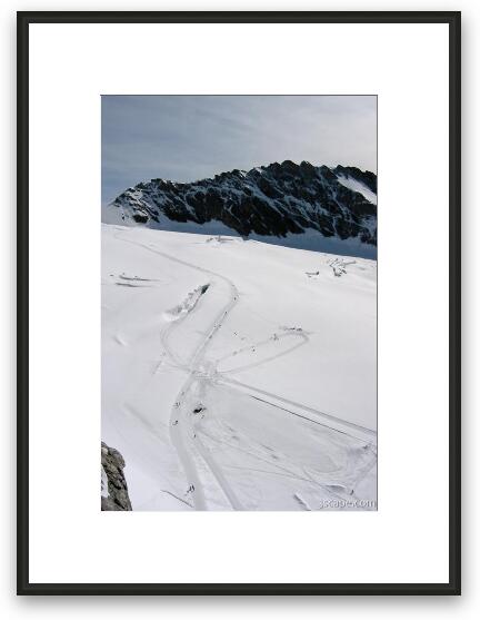 Glacier between Monch and Jungfrau Framed Fine Art Print