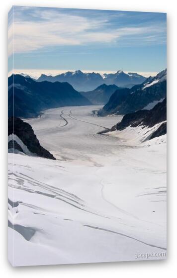 Glacier between Alps Fine Art Canvas Print