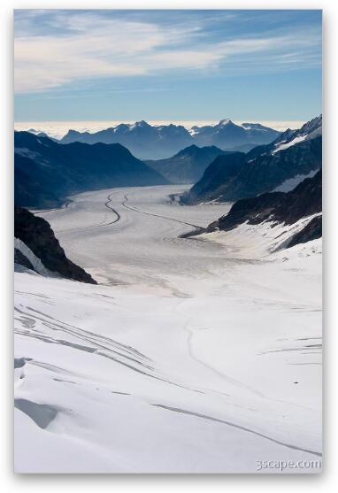 Glacier between Alps Fine Art Metal Print