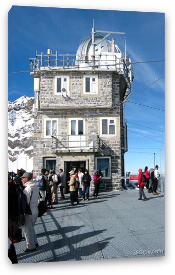 Observatory at Jungfraujoch Fine Art Canvas Print