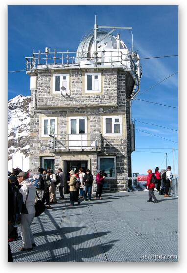 Observatory at Jungfraujoch Fine Art Metal Print