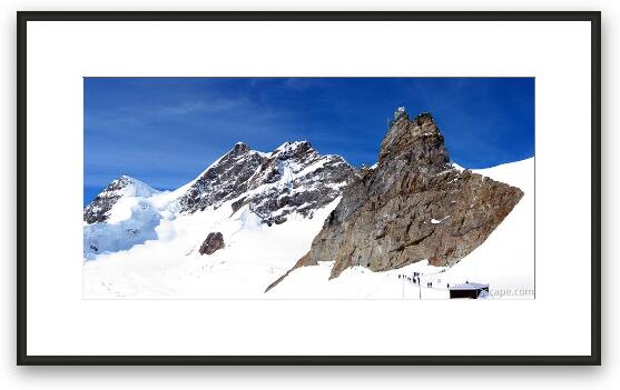 Jungfrau and observatory Framed Fine Art Print
