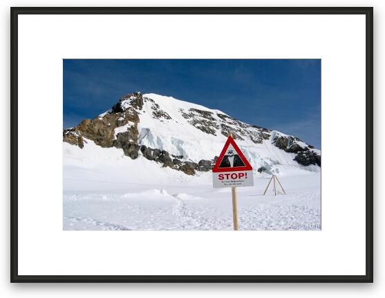 Warning sign Framed Fine Art Print