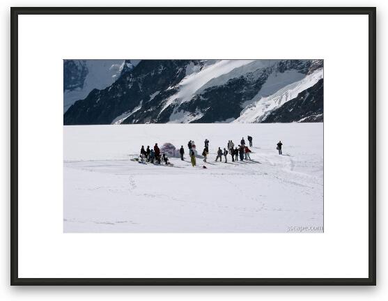 Movie set on glacier Framed Fine Art Print