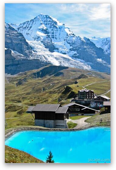 Cold lake in the Swiss Alps Fine Art Metal Print