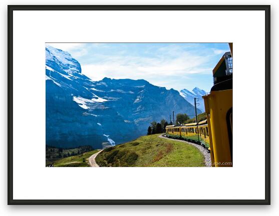 Swiss Alps by train (Jungfraubahnen) Framed Fine Art Print