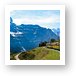 Swiss Alps by train (Jungfraubahnen) Art Print