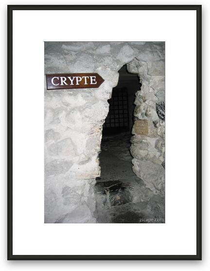 The crypt in Chateau de Chillon Framed Fine Art Print