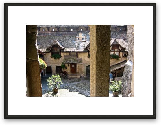 Chateau de Chillon - courtyard Framed Fine Art Print
