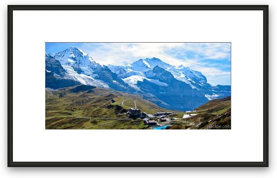 Swiss Alps panoramic (Monch and Jungfrau) Framed Fine Art Print