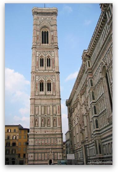 Duomo Bell Tower Fine Art Metal Print