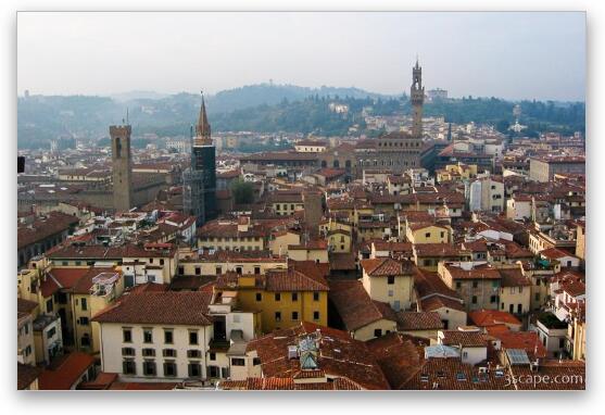Florence from above Fine Art Metal Print