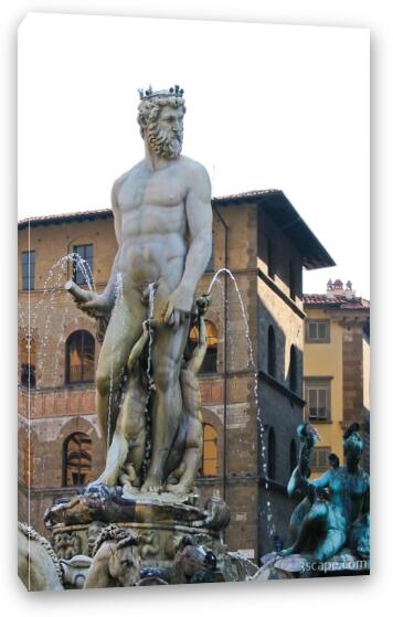 Statue of Neptune Fine Art Canvas Print