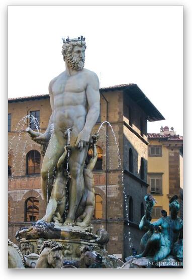 Statue of Neptune Fine Art Metal Print