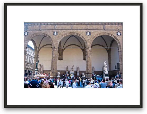 Statues at Piazza Signoria Framed Fine Art Print