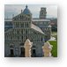 The Leaning Tower and Cathedral from the Baptistry Metal Print