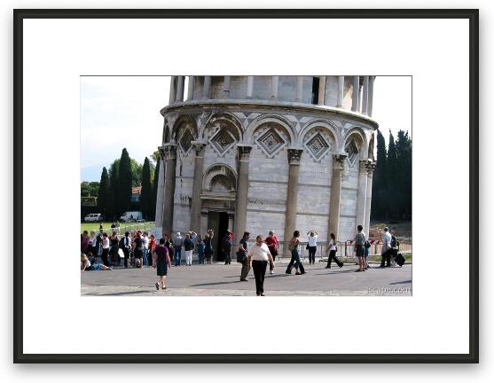 Base of the Leaning Tower of Pisa Framed Fine Art Print