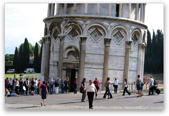 Base of the Leaning Tower of Pisa Fine Art Print
