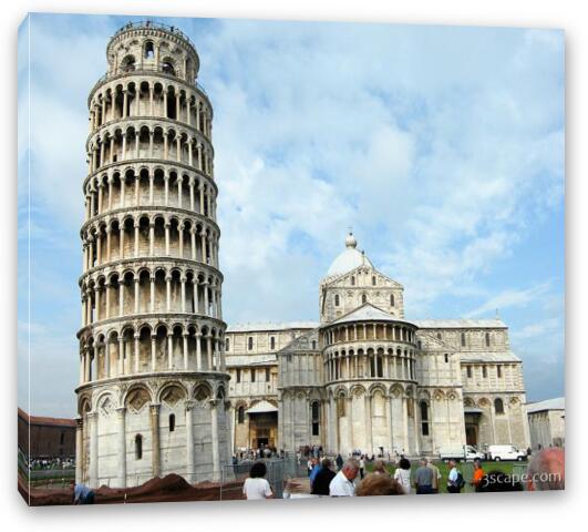 Leaning Tower and Cathedral of Pisa Fine Art Canvas Print