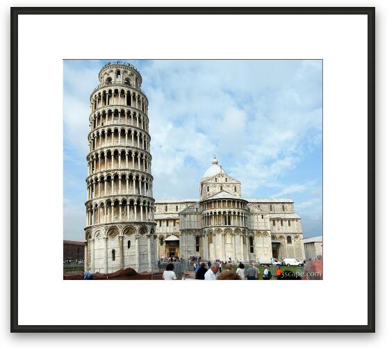 Leaning Tower and Cathedral of Pisa Framed Fine Art Print