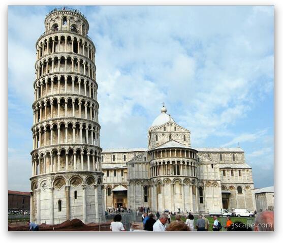 Leaning Tower and Cathedral of Pisa Fine Art Metal Print