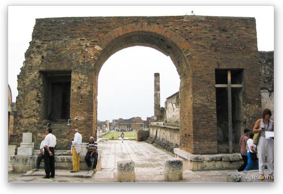 Ruins of Pompeii Fine Art Metal Print