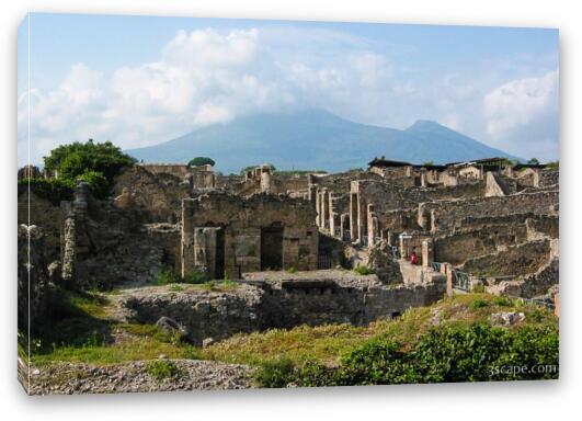 Pompeii and Mount Vesuvius Fine Art Canvas Print