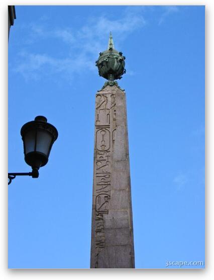 Obelisk in Piazza Di Montecitorio Fine Art Print