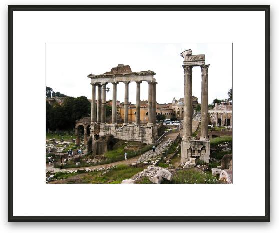 The Roman Forum, Temple of Saturn Framed Fine Art Print