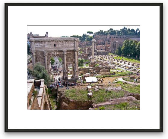The Roman Forum with Arch of Septimius Severus Framed Fine Art Print