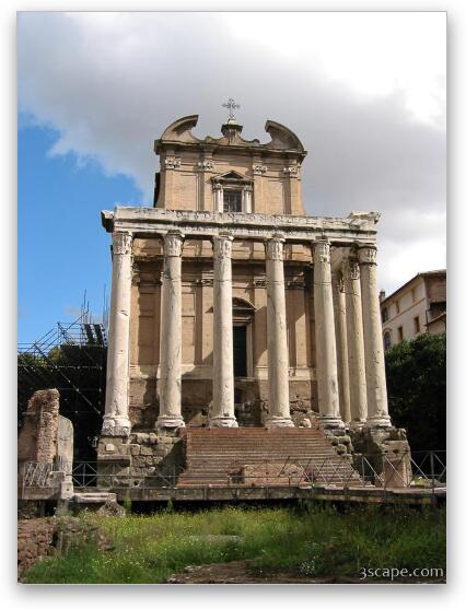 Temple of Antoninus and Faustina Fine Art Print