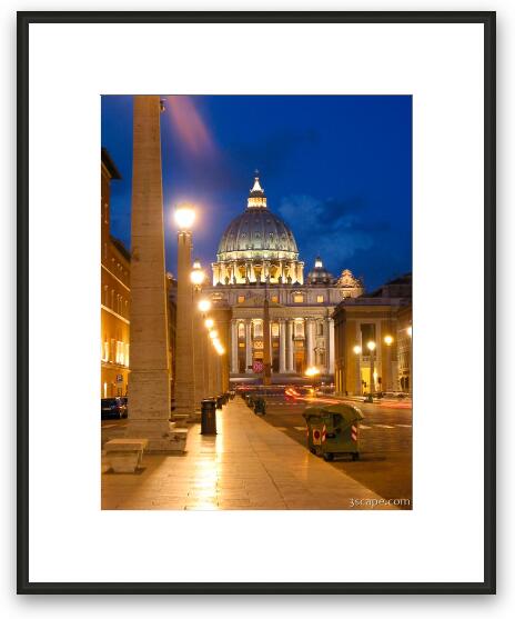 St. Peter's in the morning Framed Fine Art Print