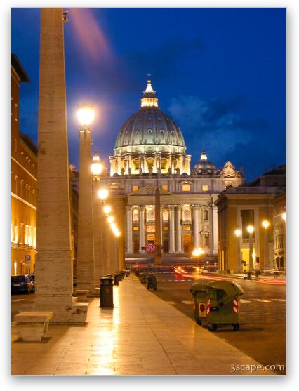 St. Peter's in the morning Fine Art Metal Print
