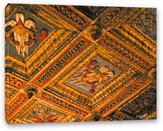 Ceiling in the Vatican museum Fine Art Canvas Print